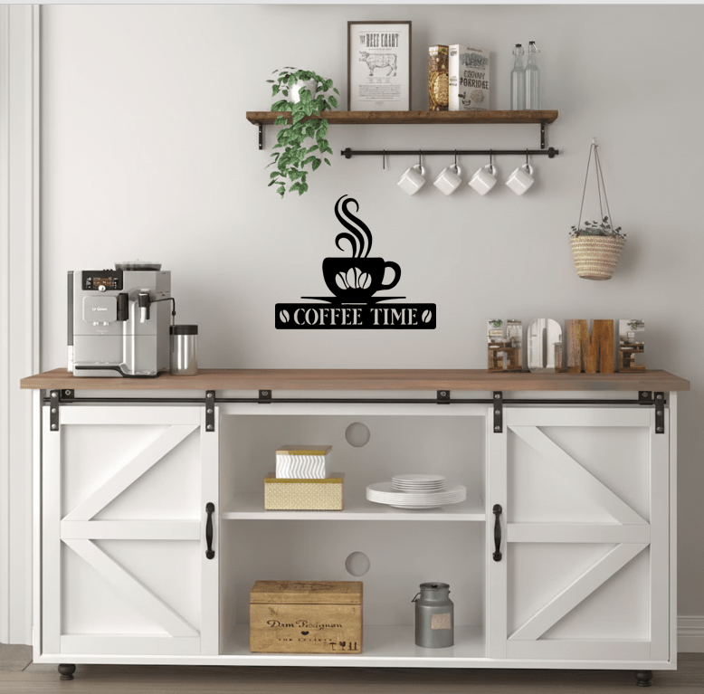 Coffee Sign - Wood & Metal By Dao