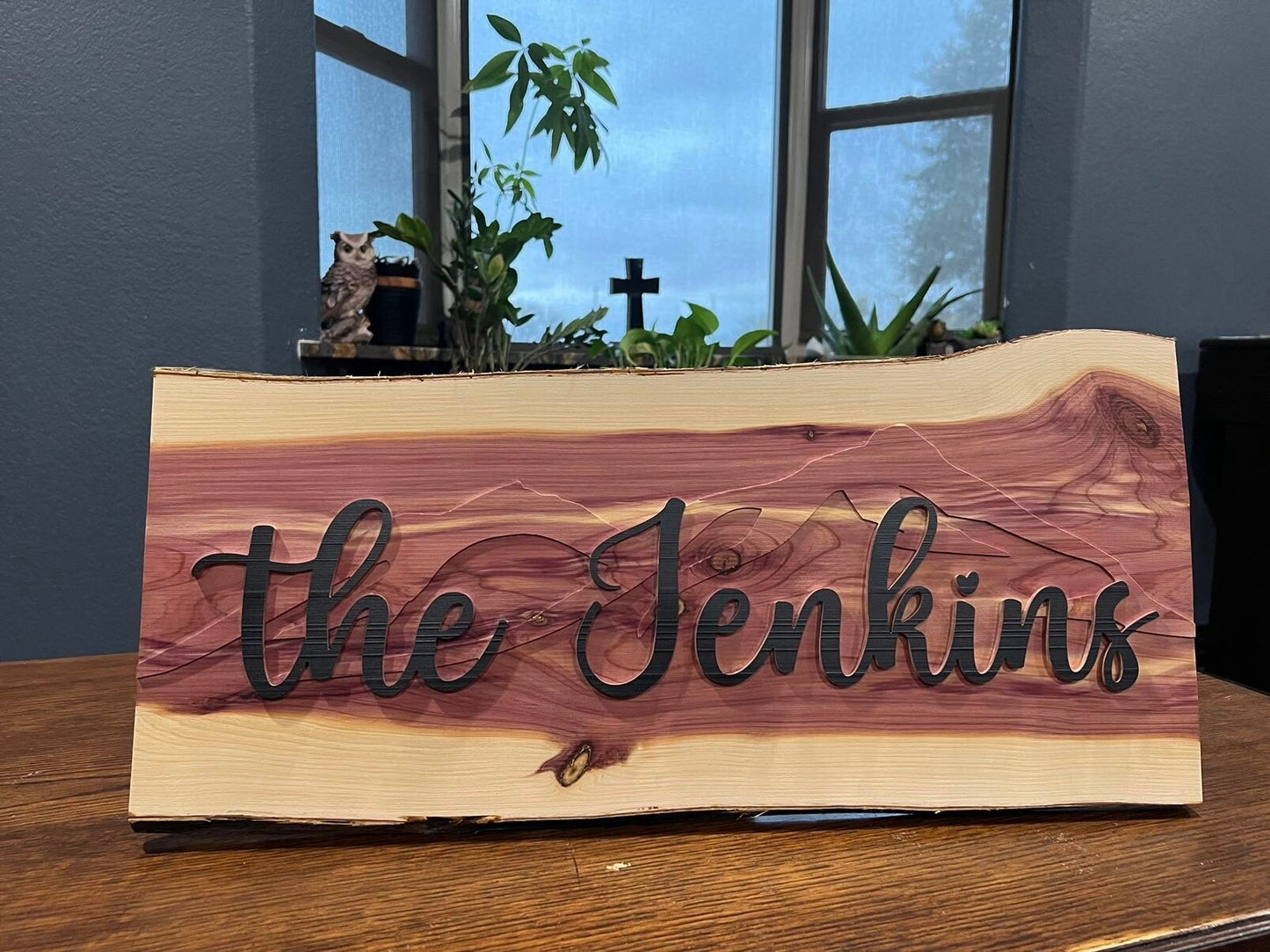 Live Edge Cedar Sign - Wood & Metal By Dao