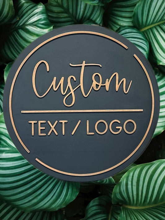 Custom Carved Sign, Custom Logo Sign, Personalized Sign, Wedding Gift, Housewarming Gift, Outdoor Sign, Backyard Sign, Pool Sign - Wood & Metal By Dao