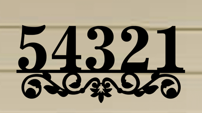 Decorative Metal House Number / Address Sign 2 - 7"x14" - Wood & Metal By Dao