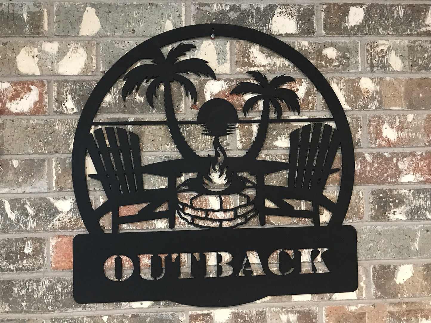 Personilzed Metal Sign, Beach Campfire Sign