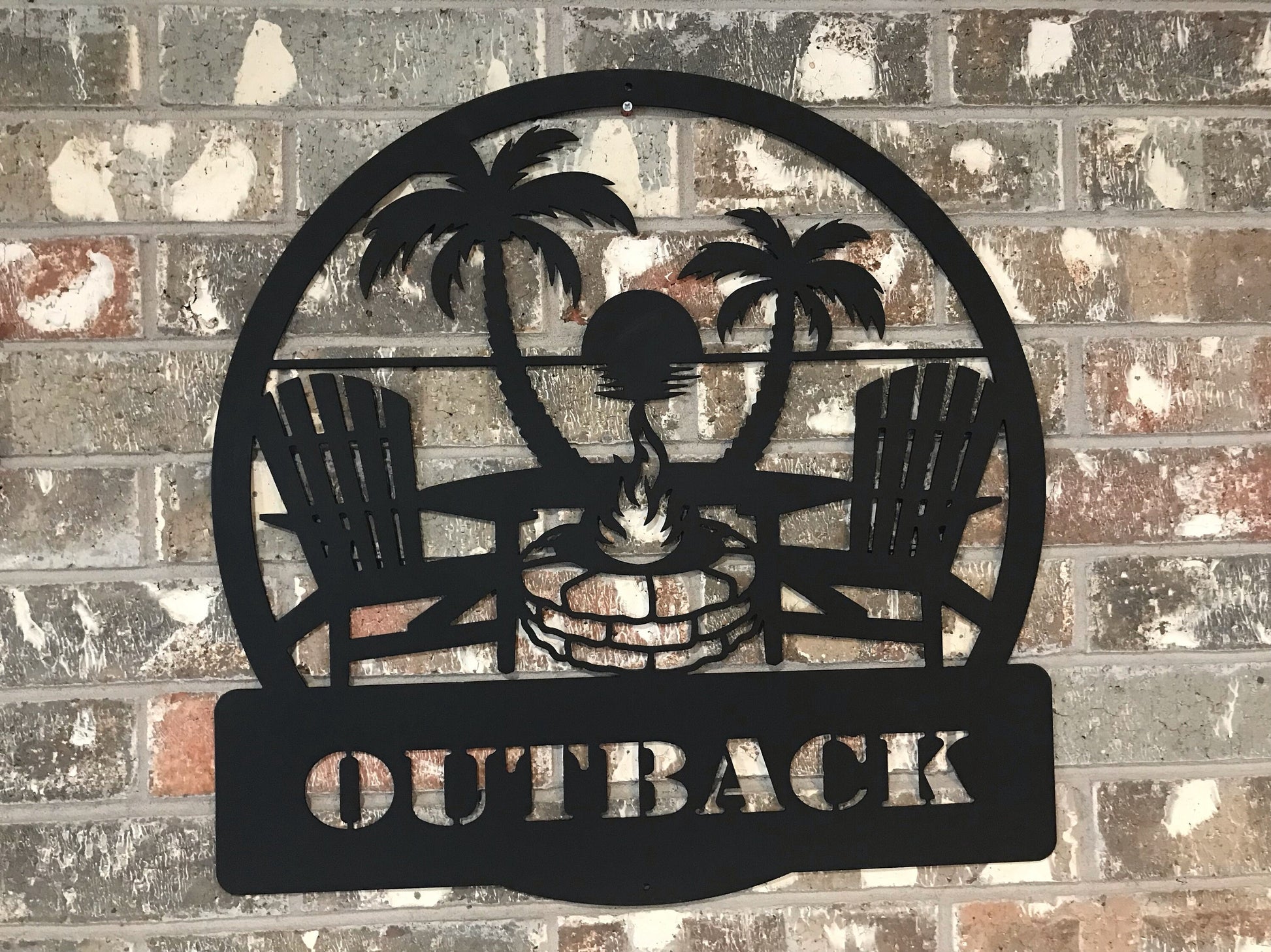 Personilzed Metal Sign, Beach Campfire Sign