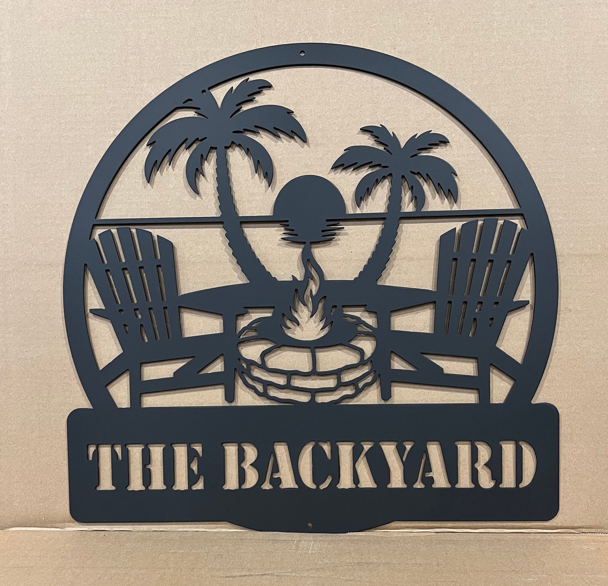 Personalized Metal Sign, Custom Metal Art, Beach Campfire Metal Sign, Metal Wall Art, Housewarming Gift