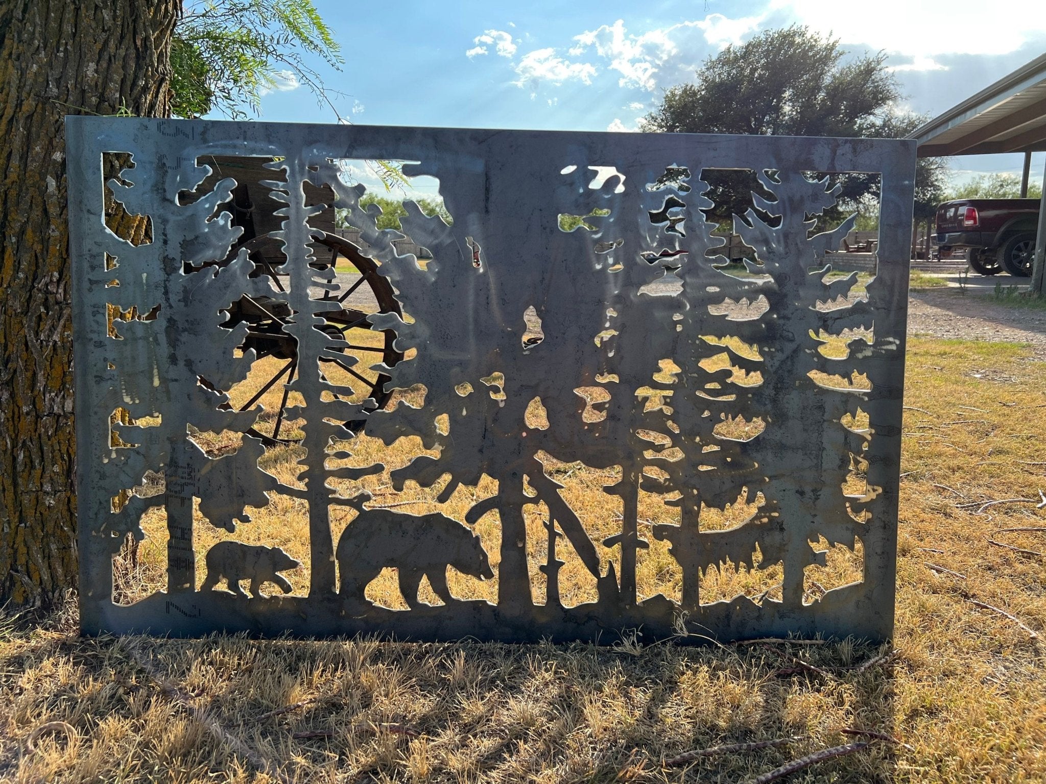 Metal Racoon Panel Decorative Rustic Metal Panels – Wood & Metal By Dao