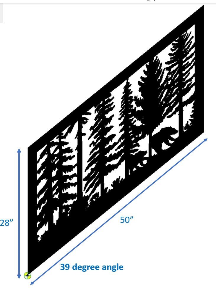 Decorative Rustic Metal Panel - Wildlife Scenery with Trees & Bears ...